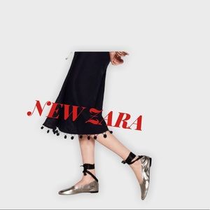 Zara lace up Ballerina Flats